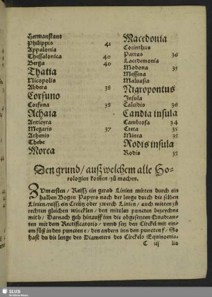 Den grund, auß welchem alle Horologien kom[m]en zu machen