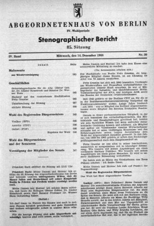 Nr. 20(85), 14. Dezember 1966