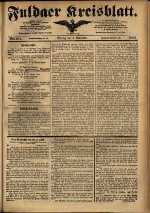 Ausgabe vom Montag, den 06. November 1905.