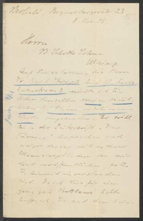 Brief an B. Schott's Söhne : 08.11.1906