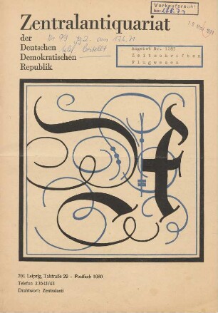 Nr. 1183: Zeitschriften Flugwesen