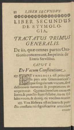 Liber Secundus De Etymologia