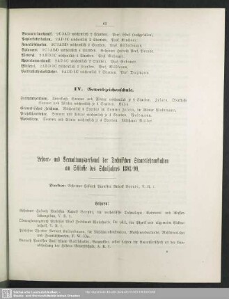 Lehrer- und Verwaltungspersonal der Technischen Staatslehranstalten
