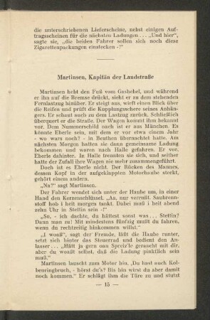 Martinsen, Kapitän der Landstraße
