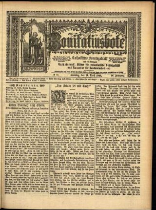 Erste Ausgabe vom Sonntag, den 18. April 1909.