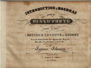Introduction & rondeau pour le piano-forte : oeuv. V