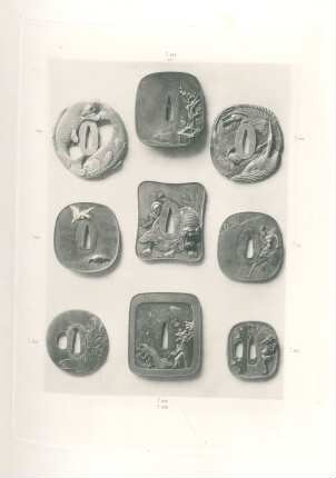 [Nine Tsuba. (Nos. 207, 254, 291, 333, 334, 398, 399, 510, 546)]