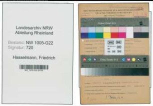 Entnazifizierung Friedrich Hasselmann , geb. 12.06.1885 (Metzger)
