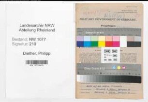 Entnazifizierung Philipp Diether , geb. 14.11.1914 (Polizist)