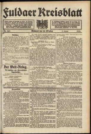 Ausgabe vom Mittwoch, den 20. Oktober 1915.