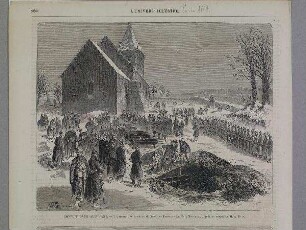 Begräbnis gefallener preußischer Soldaten in Kosel (7.2.1864)