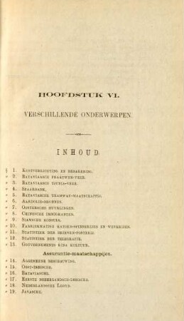 Hoofdstuk VI. Verschillende onderwerpen
