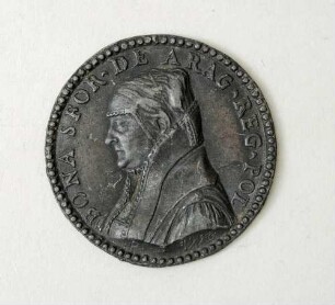 Plakette: Bona Sforza, Königin von Polen