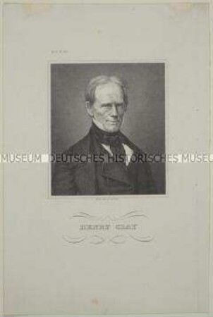 Porträt des US-amerikanischen Politikers Henry Clay - aus Meyers Conversationslexikon