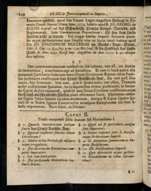 238-248, Caput II. Tradit exequende Juris Statum sub Maximiliano I.