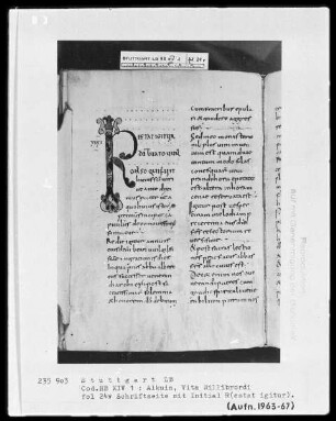 Alcuinus - Vita Sancti Willibrordi — Initiale R (estat igitur), Folio 24 verso