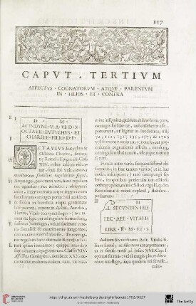 Caput tertium