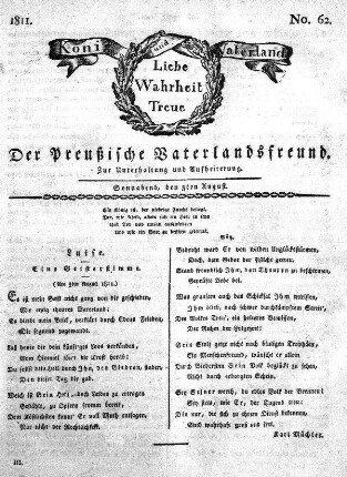 No. 62., vom 3ten August