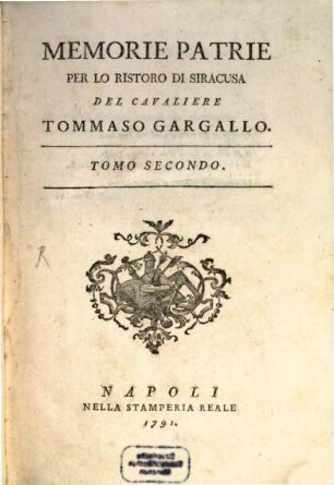 Memorie Patrie Per Lo Ristori Di Siracusa, 2