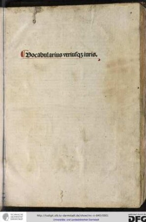 Vocabularius utriusque iuris.