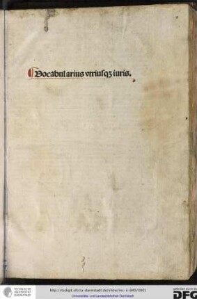 Vocabularius utriusque iuris.