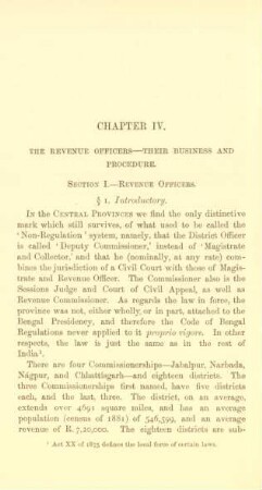 Chapter IV. The revenue officers - their business and procedure