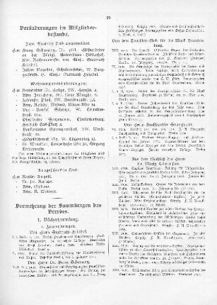 Vermehrung der Sammlungen des Vereins