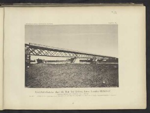 Eisenbahnbrücke über die Isar bei Goben, Linie Landau-Mühldorf.