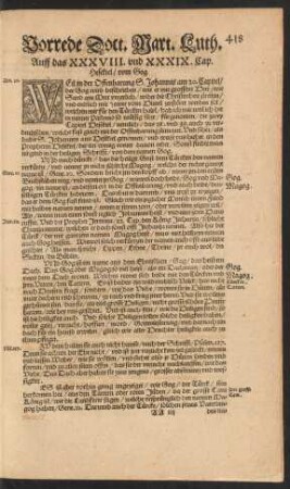 Vorrede Doct. Mart. Luth. Auff das XXXVIII. und XXXIX. Cap. Hesekiel/ vom Gog.