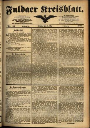 Ausgabe vom Freitag, den 08. Mai 1908.