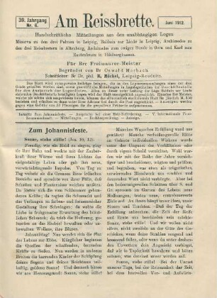 Nr. 6. Juni 1912.