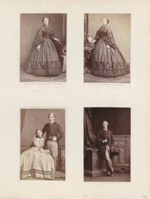 links oben: Prinzessin Alexandra rechts oben: Prinzessin Alexandra links unten: Kronprinz Albert Eduard, Prince of Wales und Prinzessin Alexandra rechts unten: Kronprinz Albert Eduard, Prince of Wales