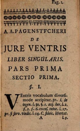 De iure ventris, liber singularis