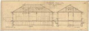 Billing, Hermann; Singen; Krankenhaus - Isoliergebäude (Längsschnitt; Querschnitt)