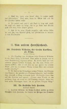 II. Von unserm Herrscherhause