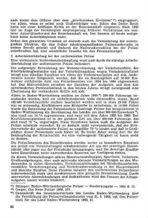 2. Arbeitsüberhäufung bei der uniformierten Polizei