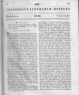 Dieffenbach, J. F.: Ueber die Durchschneidung der Sehnen und Muskeln. Berlin: Förstner 1841 (Beschluss von Nr. 186)