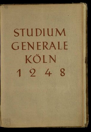 Studium generale in Köln 1248