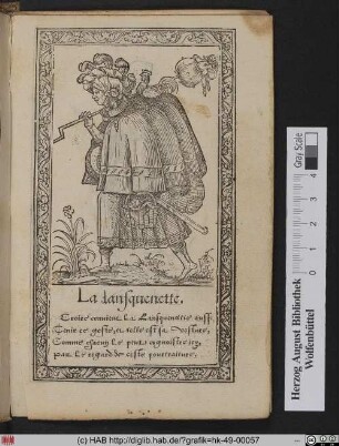 La lansquenette [Recueil de la diversité des habits, Kleidung einer Magd]