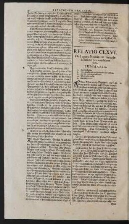 Relatio CLXVI.