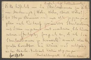 Brief an B. Schott's Söhne : 10.08.1908