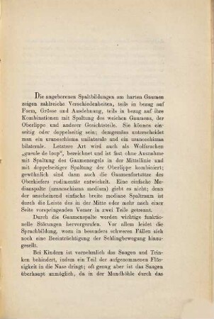 Ein Beitrag zu den Operationen der angeborenen Gaumenspalten