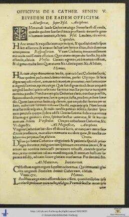 Officium De Sancta Catherina Senensi