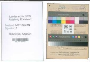 Entnazifizierung Adalbert Sehrbrock , geb. 19.01.1903 (Schlosser)