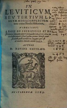 In Leviticum seu tertium librum Mosis : complectentem unius mensis historiam ...