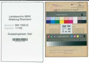 Entnazifizierung Karl Dueppengiesser, geb. 17.04.1890 (Gastwirt)
