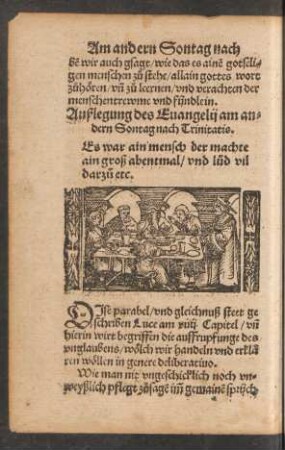 Außlegung des Evangelii am andern Sontag nach Trinitatis.