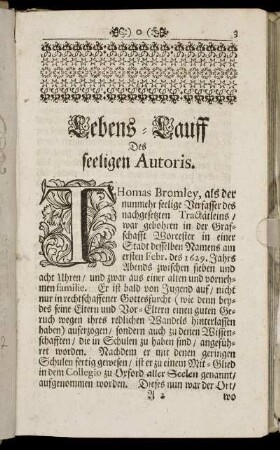 Lebens-Lauff Des seeligen Autoris.