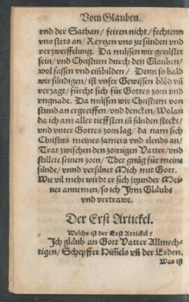 Der Erste Artickel.