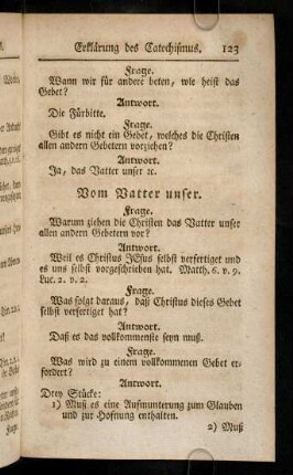 123-128, Vom Vatter unser